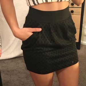Black Pattern Skirt